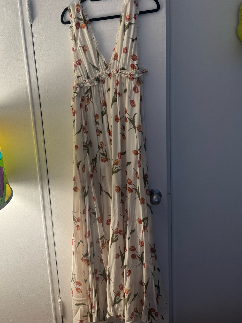 Reformation Cream Floral Tulip Maxi Dress - Picture 2 of 8